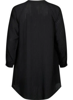 Zizzi Long Viscose Shirt With Striped Pattern -Chic Soldes X96209A 0199 Back