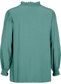 Zizzi Long-sleeved Shirt Blouse In Viscose -Chic Soldes X96212A 0826 Back