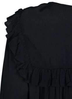 Zizzi Viscose Tunic With Ruffles -Chic Soldes X96212B 0199 Details2