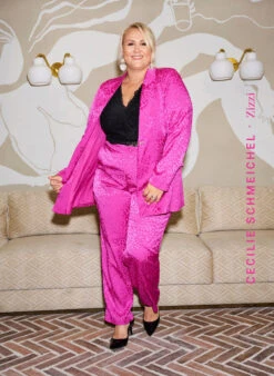 Zizzi Tone-on-tone Viscose Jacquard Trousers