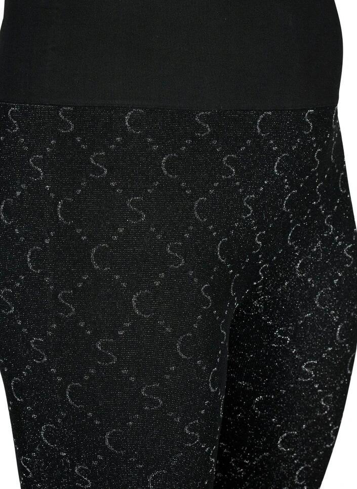 Zizzi Seamless Leggings With Silver-colored Pattern 9 Zizzi Seamless Leggings With Silver-colored Pattern – Image 7