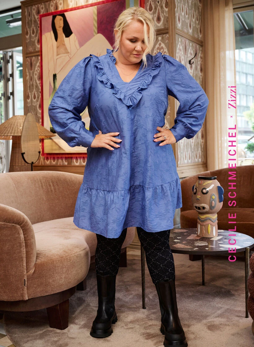 Zizzi Seamless Leggings With Silver-colored Pattern 3 Zizzi Seamless Leggings With Silver-colored Pattern