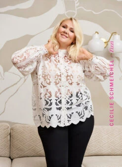 Zizzi Long-sleeved Lace Shirt Blouse