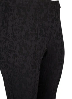 Zizzi Trousers In Viscose With Tone-on-tone Pattern -Chic Soldes X96238A 0199 Details1