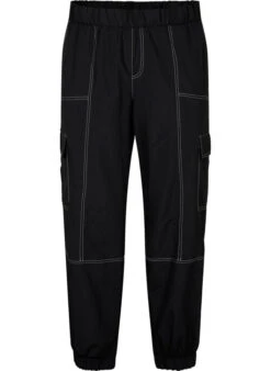 Zizzi Cargo Trousers With Contrast Stitching -Chic Soldes X96244B 0199 Front
