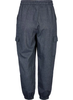 Zizzi Pinstriped Cotton Cargo Pants -Chic Soldes X96245B 1438 Back
