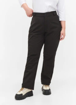 Zizzi Softshell Trousers With Adjustable Velcro 16 Zizzi Softshell Trousers With Adjustable Velcro -Chic Soldes Z20071J 0199 ModelDetail2