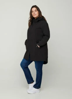 Zizzi Hooded Softshell Jacket -Chic Soldes Z99441A 0199 ModelFullBody
